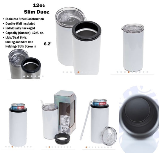 12oz Slim Duoz - Customizalbe Cup & Can Holder1