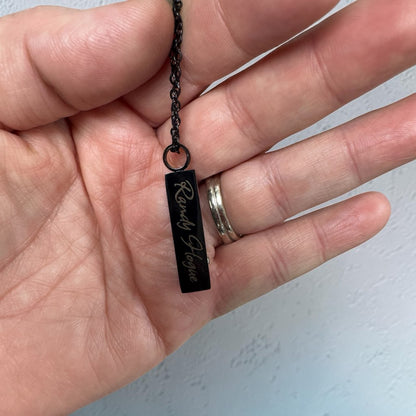 Personalized Memorial Ashes Pendant with Engraving
