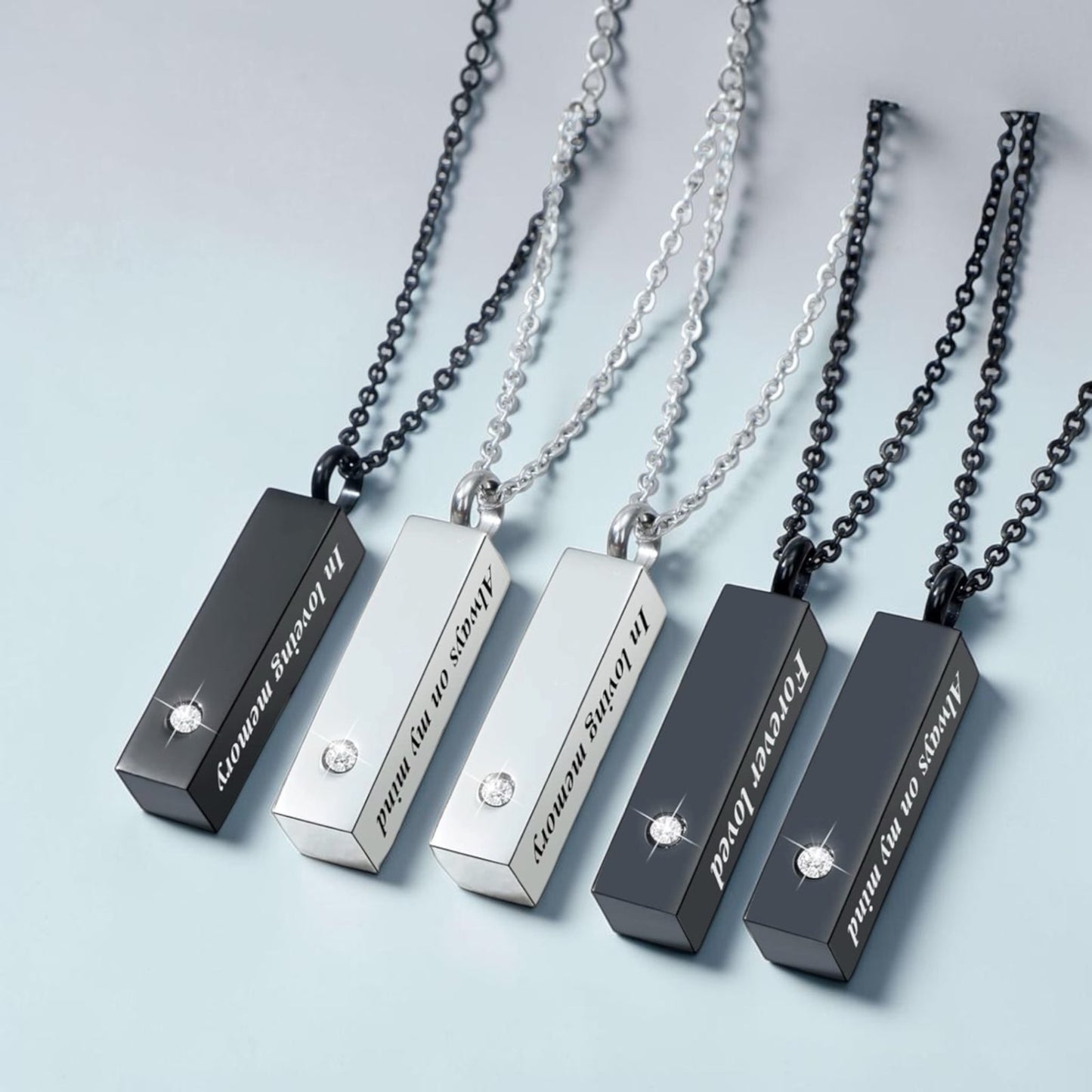 Personalized Memorial Ashes Pendant with Engraving