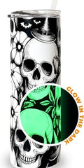 Personalized 20oz Green Glow-In-The-Dark Skinny Drinkware