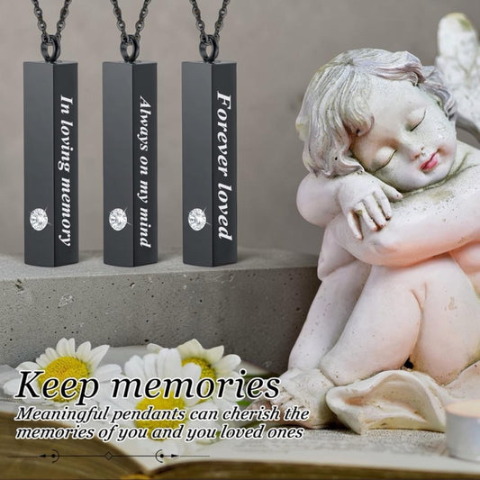 Personalized Memorial Ashes Pendant with Engraving