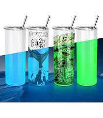 Customizable 20oz Glow-in-the-Dark Skinny Tumbler